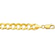 14K Yellow Gold Comfort Curb Chain Bracelet - 8.20mm - 8.5 inch