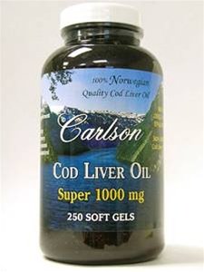 Carlson Super 1000mg Cod Liver Oil, 250 Softgels