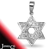Jewelco London 18 Carat White Gold 18pts Diamond Pendant