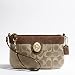 Coach Signature Peyton Capacity Wristlet Bag Clutch Wallet Nutmeg