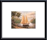 Setting Sail II by Bolo 8.00X6.00 Framed with Black Metal Frame