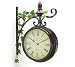 Double Sided Hanging Station Wall Clock