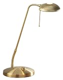 Low Voltage Halogen Satin Brass Desk Light with Dimmer Control - HL014042