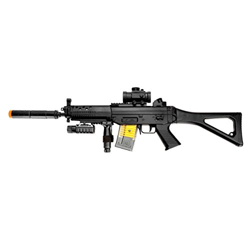 BBTac® M82 Black Tactical S552 Airsoft Electric Gun AEG with Accessories, Lightweight, CQB Ready Airsoft Rifle LPEG with BBTac® Warranty & Tech Support