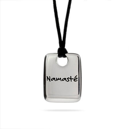Eve's Addiction Namaste Dog Tag Pendant