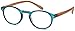 Gamma Ray Reading Glasses - 4 Pairs Flex Round Readers for Women and Men - 1.25