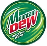 Mountain Dew Round Metal Sign