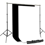 Two Prism 10' x 20' 100% Cotton Muslin Backdrops and the Ravelli Full Size 10' x 12' Background Stand