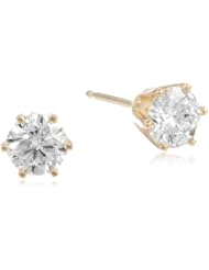IGI-Certified 14k Gold 6-Prong Diamond Studs (1.00 cttw, I-J Color, I1-I2 Clarity)