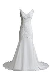 V-neck Lace Belted Chiffon/Organza/Satin/Taffeta 2015 Wedding Dress  with a Court Train 