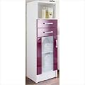 Posseik 5410 89 Midischrank Nizza wei� Hochglanz brombeer
