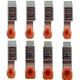 Electronics : 8 Pack (5 Black / 3 Colour) of Cartridges for Canon BCI-24 MP110 MP130 MP360 MP370 MP390 MP410 MP430 MPC190 MPC200 - iP1000 iP1500 iP2000 - S200 S300 S330 - i250 i320 i350 i450 i455 i470D i475D Compatibles BCI24 by GFS