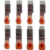 8 Pack (5 Black / 3 Colour) of Cartridges for Canon BCI-24 MP110 MP130 MP360 MP370 MP390 MP410 MP430 MPC190 MPC200 - iP1000 iP1500 iP2000 - S200 S300 S330 - i250 i320 i350 i450 i455 i470D i475D Compatibles BCI24 by GFS