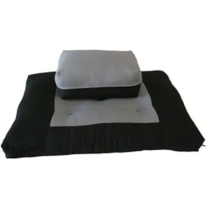 Brand New Black/Gray Zabuton Zafu Set, Yoga, Meditation Seat Cushions, Kneeling, Sitting, Supporting Exercise Pratice Zabuton and Zafu Cushions.