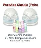 PureAire Revitaliser Starter Kit Twin bundle -2 x Revitaliser White - includes 10 x 10ml essences