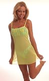 Women's Bathing Suit cover up Mesh Stretch Slip Dress color Yellow