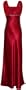 Satin Chiffon Prom Dress Holiday Formal Gown Crystals Full Length Junior Plus Size, Medium, Red
