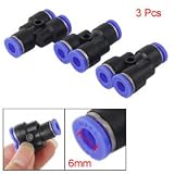 3 Pcs 6mm Y Shaped Puch In Connector Pneumatic Fittings
