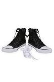 Punkrose Black Denim Stud High-Top Sneakers