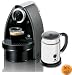 Nespresso C100-US-AERO-B Essenza Automatic Single-Serve Espresso Machine with Nespresso Aeroccino Milk Frother, Black