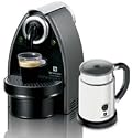 Nespresso C100-US-AERO-B Essenza Automatic Single-Serve Espresso Machine with Nespresso Aeroccino Milk Frother, Black