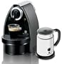 Nespresso C100-US-AERO-B Essenza Automatic Single-Serve Espresso Machine with Nespresso Aeroccino Milk Frother, Black