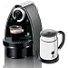 Nespresso C100-US-AERO-B Essenza Automatic Single-Serve Espresso Machine with Nespresso Aeroccino Milk Frother, Black