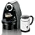 Nespresso C100-US-AERO-B Essenza Automatic Single-Serve Espresso Machine with Nespresso Aeroccino Milk Frother, Black
