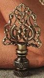 Finial Showcase Brass Lace Series Antique Brass Cipher Finial- B167A/B167A