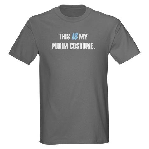 Purim Costume Black T-Shirt Jewish Dark T-Shirt by CafePress