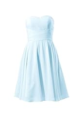 Strapless Chiffon Full-Skirt Lace-Up Short Bridesmaid Dress/Prom Dress/Party Dress 