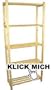 Hergestellt f�r DEMA Holz Regal mit 5 B�den 80/30/170