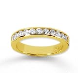18k Yellow Gold 11 Stone 1/2Ct Diamond Anniversary Band