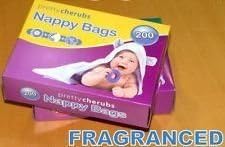BABY NAPPY SACKS X 200 FRAGRANCED PINK AND WITH TIE by QUEST BRANDS