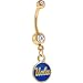 Ncaa Ucla Bruins Gold Plated Crystalline Gem Belly Ring