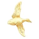 14K Yellow Gold Duck In Flight Pendant
