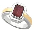 Sterling Silver and 14K Yellow Gold Mozambique Garnet Ring