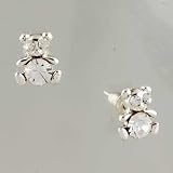Likely Bear April Birthstone Earrings Animal Stud