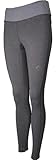 More Mile Marl Womens Charcoal Long Running Tights MM1756
