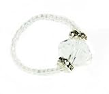 Crystal Clear Single Band Solitaire Swarovski Crystal Ring