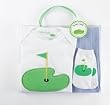 Mud Pie Country Club Baby Cotton Tee-Shirt, Seersucker Pants, and Printed Socks Set, Golf, 0 - 6 Months