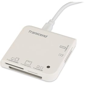 Transcend Multi-Card Reader M5 - Card reader ( CF I, CF II, MS, MS PRO, Microdrive, MMC, SD, MS Duo, xD, MS PRO Duo, miniSD, RS-MMC, TransFlash, MMCmobile, microSD, MMCplus, SDHC, miniSDHC, MS Micro, microSDHC ) - Hi-Speed USB