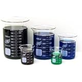 SEOH 5 Pack Glass Borosilicate Graduated Beakers 50 100 250 600 and 1000ml
