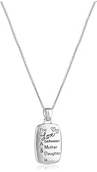 Mother/Daughter Engraved Rectangular Pendant Necklace