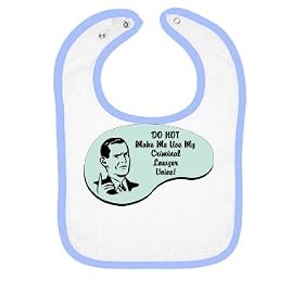 Man Voice Criminal Lawyer Infants Bib