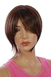 Short Mid Brown Mix Asymmetric Bob Hairstyle | Face Framing Style Wig | Available in 3 Colours