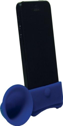 yby Soft Horn Style Speaker Sound Amplifier Stand for iPhone 5 (Blue)