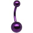 Purple Electro Titanium Belly Ring -3/8"