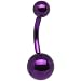 Purple Electro Titanium Belly Ring -3/8"