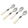 Rosanna Pearlized Ivory Napoleon Espresso Spoons, Set of 4